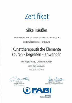 Zertifikat Kunsttherapie