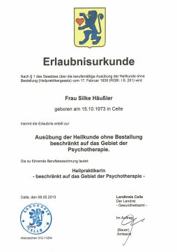 Zertifikat Psychotherapie